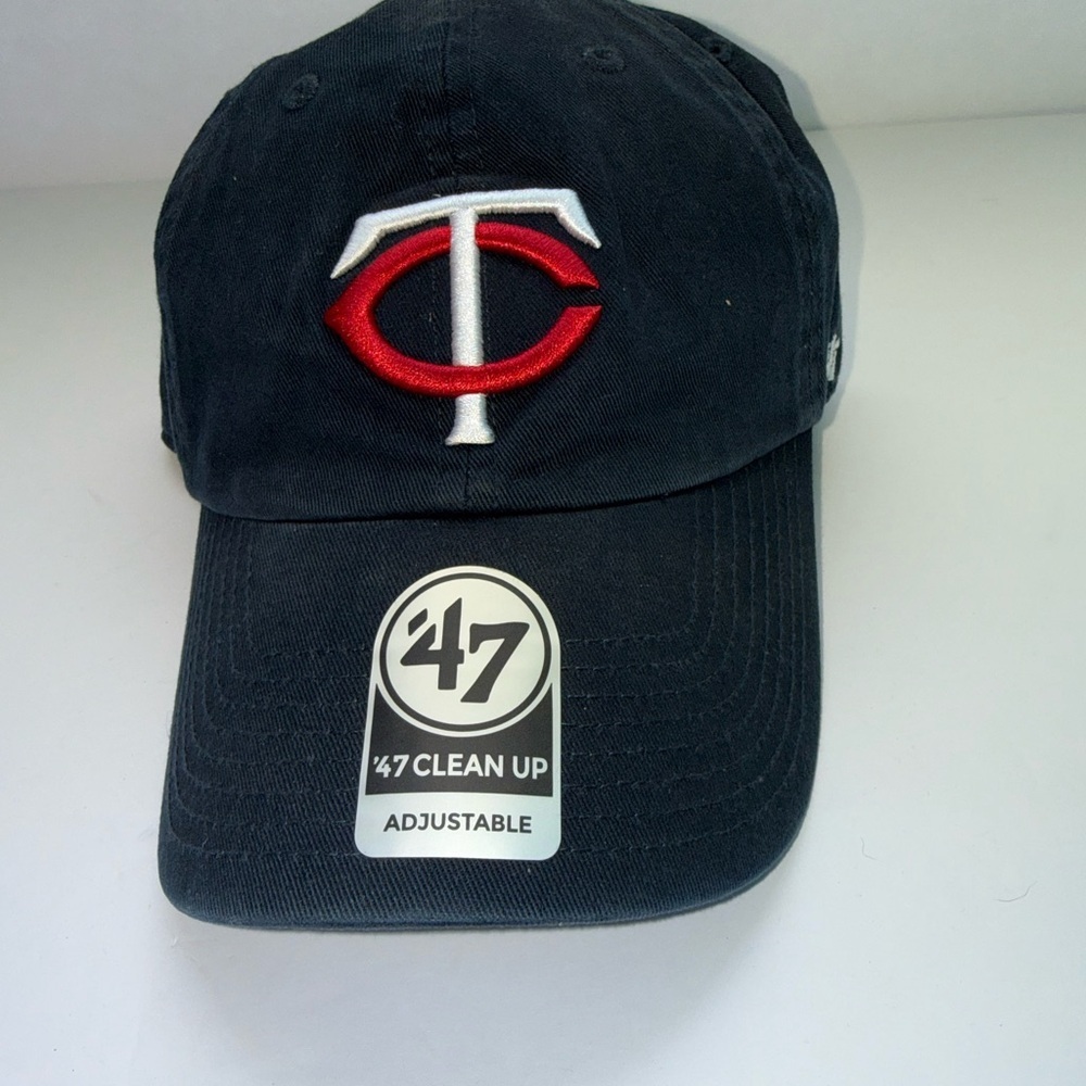 NWT '47 Brand Minnesota Twins Clean Up Adjustable Hat Navy MLB Dad Cap